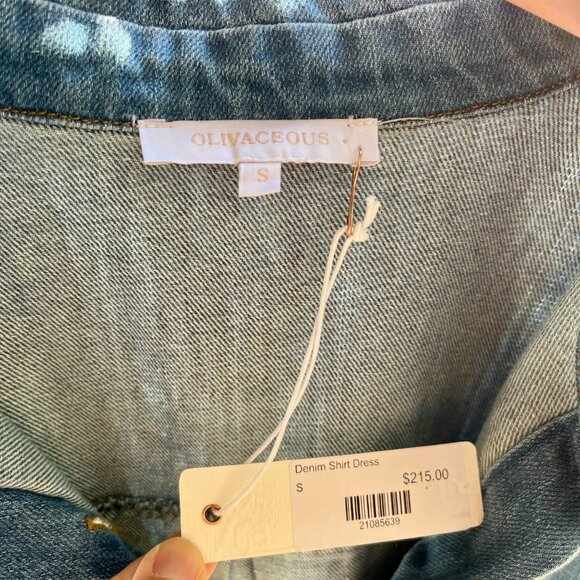 Olivaceous Denim Shirt Dress (Small) - BNWT - Picture 2 of 5